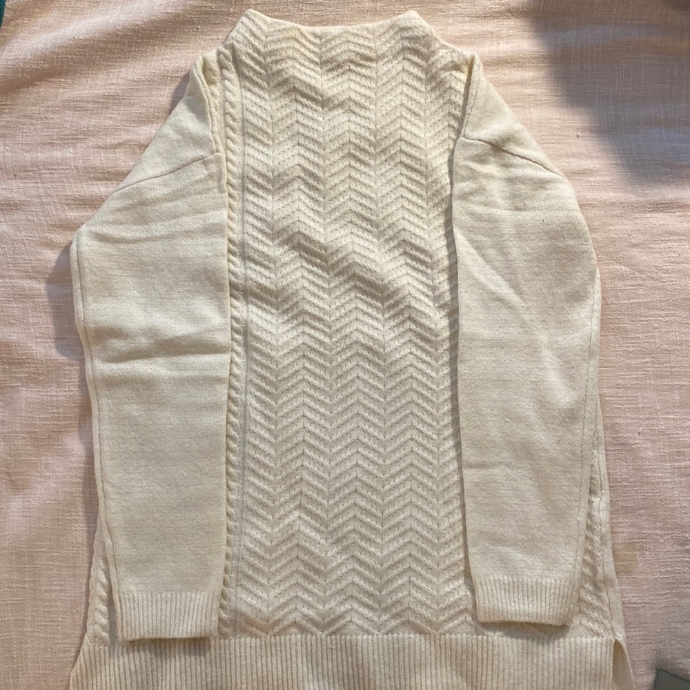white sweater